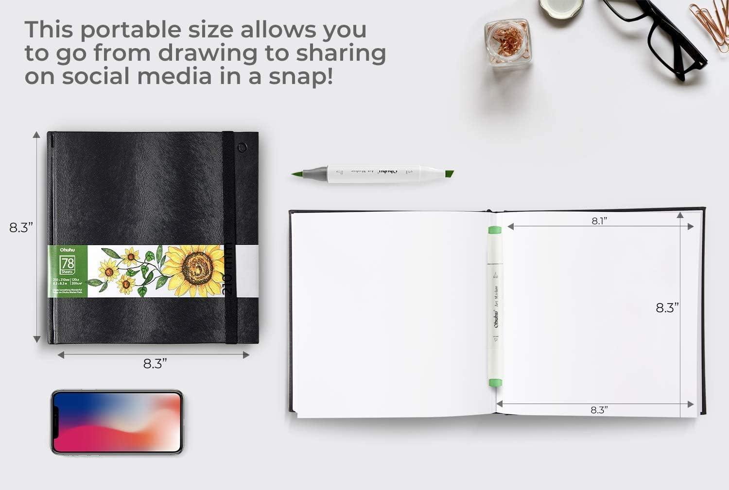 imageOhuhu 40 Colors Journal Pens amp Marker Paper Pad