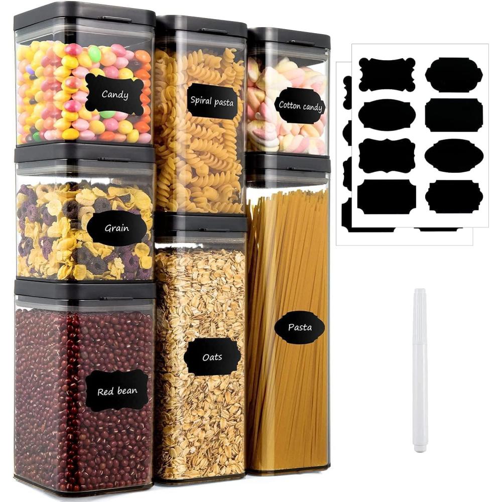 imageOhuhu Airtight Food Storage Containers Thickened 100 No Leak Pantry Organization and Storage Air Tight Sealable Cereal Flour and Sugar Container Organizing Set with Lids Labels Pen