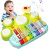 imageKids Drum Set for Toddlers Ohuhu 5 in 1 Baby Musical Instruments Musical Toys Children Drum kit Xylophone Microphone Piano Early Educational Learning Toy for Ages 18 Months Girls Boys