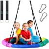 imageOhuhu Saucer Tree Swing for Kids 40 660lb Weight Capacity Outdoor Flying Swing with Hanging Straps Carabiner Steel Frame and Adjustable Ropes Easy Install Great for Playground Swing Backyard