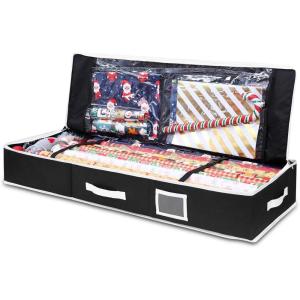 Ohuhu Wrapping Paper Storage Containers, Gift Wrap Organizer, Wrapping PaperHolder, 6000 Oxford Cloth Tear-Resistant and Waterproof, 40.5” Fits 18-24 Standers Rolls (Black)