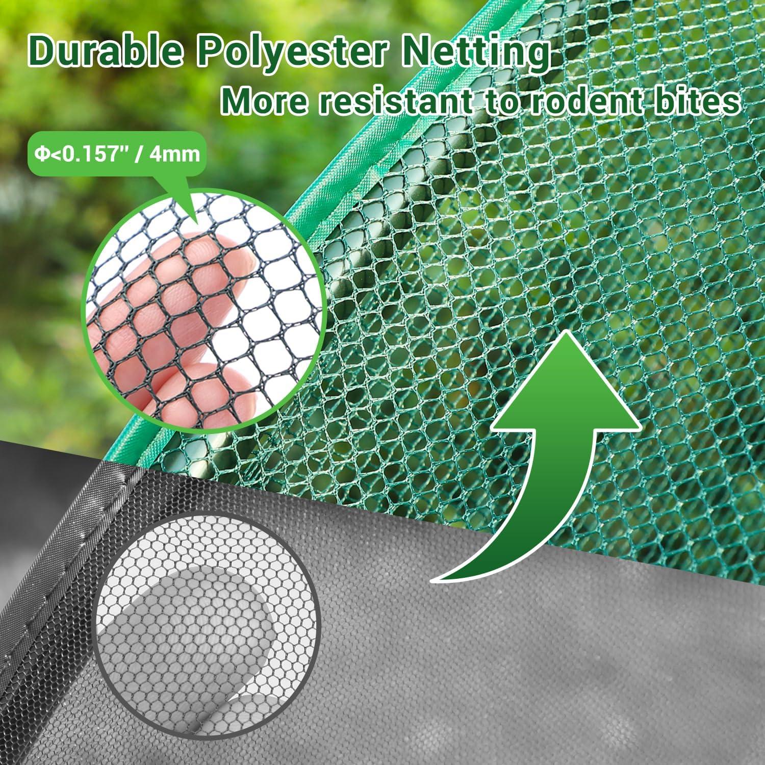 imageCrop Cages for Garden Plant66x39x53 Ft Plant Protection Tent with Zippered Door Raised Bed Cover Garden Bed Cover with Frame WindResistant Plant Cages for Outdoor PlantsArched