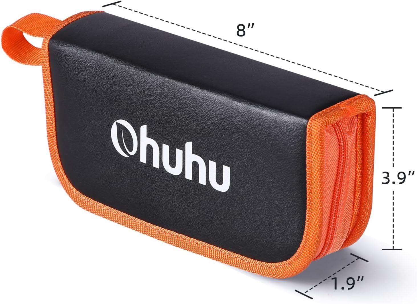 imageWatch Tool Kit Ohuhu 213 PCS Upgraded Heavy Duty Watch Repair Kit Battery Replacement Link Removal Band Tool Kits Professional Watch Back Case Opener Removal Tools with PU Leather Bag Fathers Day