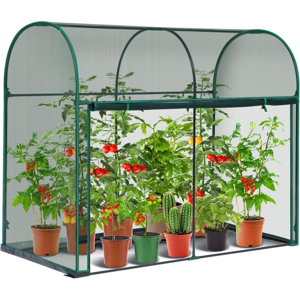 imageCrop Cages for Garden Plant66x39x53 Ft Plant Protection Tent with Zippered Door Raised Bed Cover Garden Bed Cover with Frame WindResistant Plant Cages for Outdoor PlantsArched