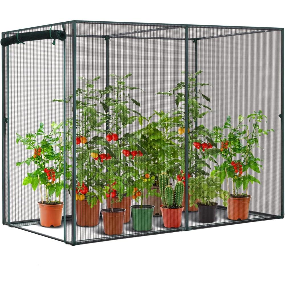 imageCrop Cages for Garden Plant66x39x53 Ft Plant Protection Tent with Zippered Door Raised Bed Cover Garden Bed Cover with Frame WindResistant Plant Cages for Outdoor PlantsRectangle